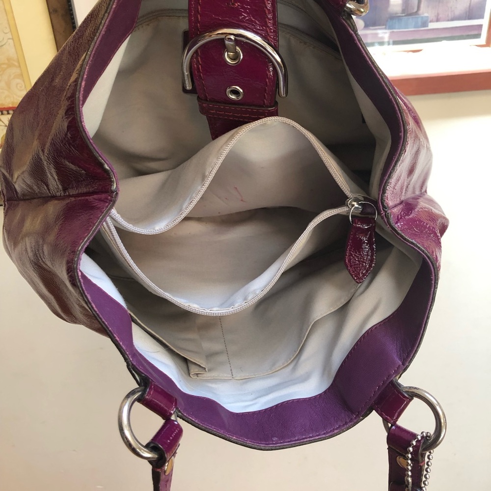 Coach Soho Purple Leather Shoulder Bag with original Hangtag - Picture 10 of 16